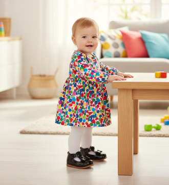 Angel Siyah Fiyonklu Kız Çocuk İlk Adım Ayakkabı