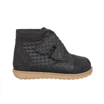 Siyah Cırtlı Geniş Kalıp Çocuk Botu