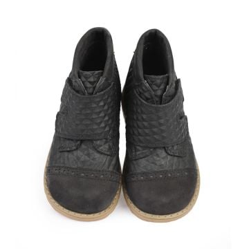 Siyah Cırtlı Geniş Kalıp Çocuk Bot