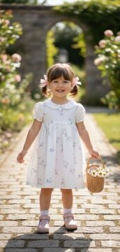 Powder-Handmade Shoes Girl's First Step