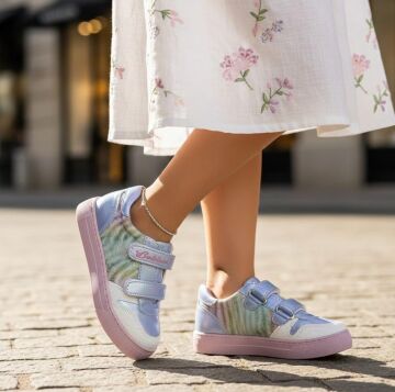 Gloria-Mavi Işıltılı Kız Çocuk Sneaker-Spor Ayakkabı