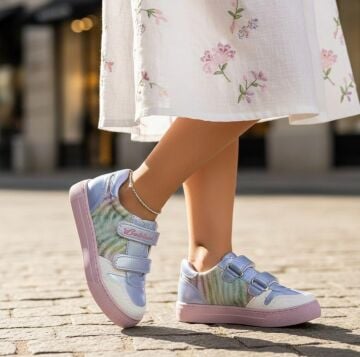 Gloria-Mavi Işıltılı Kız Çocuk Sneaker-Spor Ayakkabı