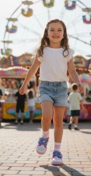 Starry-Mavi Işıltılı  Kız Çocuk Sneaker-Spor Ayakkabı