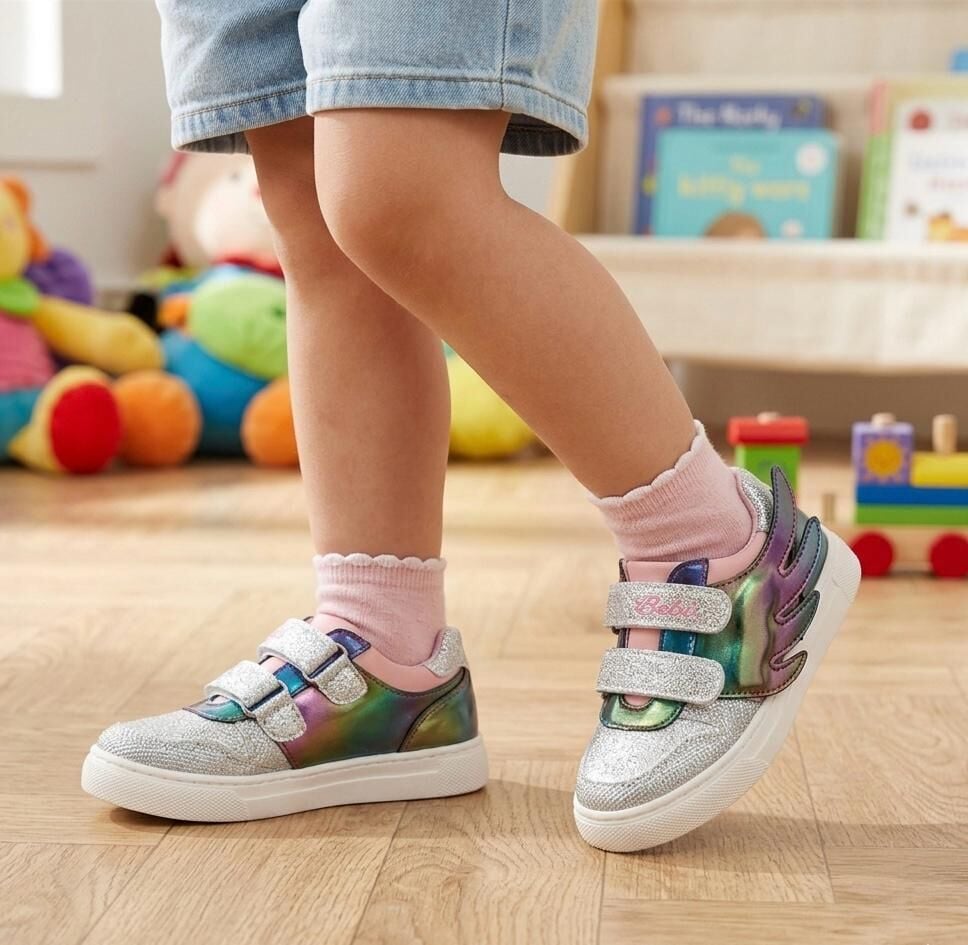 Wings Gümüş Kanatlı Kız Çocuk Sneaker Spor Ayakkabı