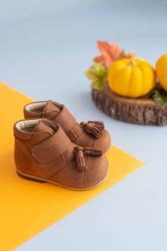 Brown Tumbled Leather Tufted Children's Craft