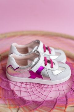 Fuchsia White Girl's Sports Shoes