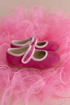 Chloe-Özel Gün Fuşya Vegan Kız Çocuk Babet