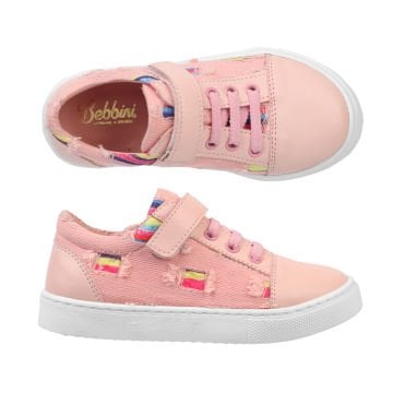 One-Pembe Keten&Deri Kız Çocuk Spor Ayakkabı