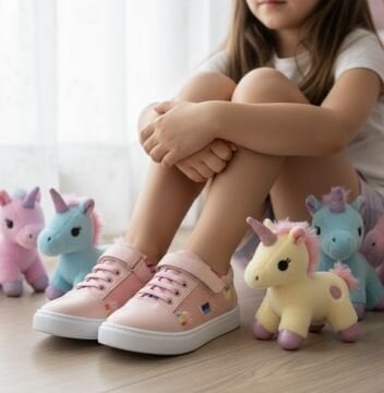 One-Pembe Keten&Deri Kız Çocuk Spor Ayakkabı