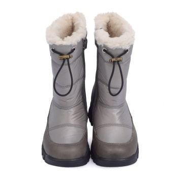 Kürklü Suya Dayanıklı Gri Çocuk Çizmesi