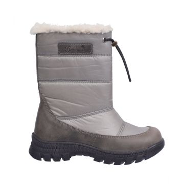 Kürklü - Suya Dayanıklı Gri Çocuk Çizmesi