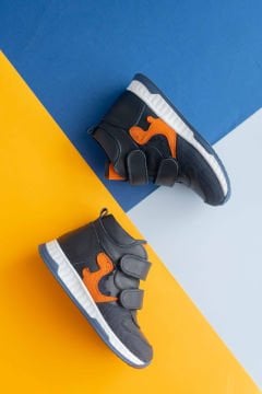 Dino Lacivert Hakiki Deri Erkek Çocuk Bot