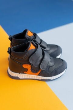 Dino- Lacivert Deri Erkek Çocuk Bot