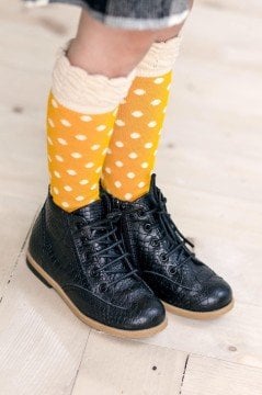 %100 El Yapımı-Klasik Siyah Hakiki Deri Çocuk Bot