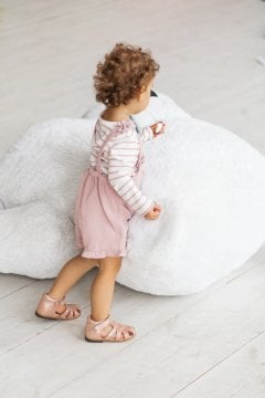 Powder in First Step Sandals