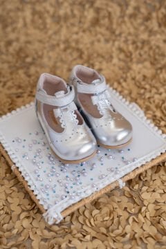 Heidi-Ortopedik Gümüş Renk İlk Adım Kız Çocuk Ayakkabı