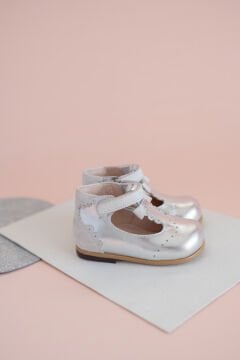 Heidi-Ortopedik Gümüş Renk İlk Adım Kız Çocuk Ayakkabısı