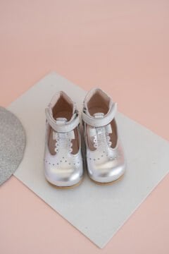 Heidi-Ortopedik Gümüş Renk İlk Adım Kız Çocuk Ayakkabısı