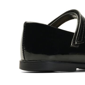 Linda-Fiyonklu Özel Gün Siyah Vegan Kız Çocuk Babet