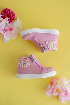 Merry Pembe Fermuarlı Hakiki Deri Kız Çocuk Bot