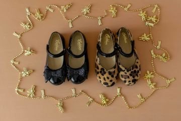 Love-Leopar Vegan Deri Kız Çocuk Babet