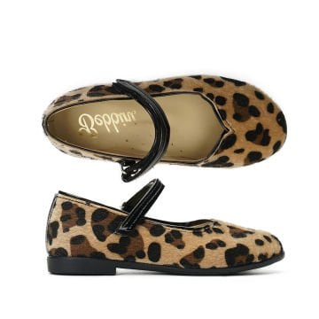 Love Leopar Vegan Deri Kız Çocuk Babet