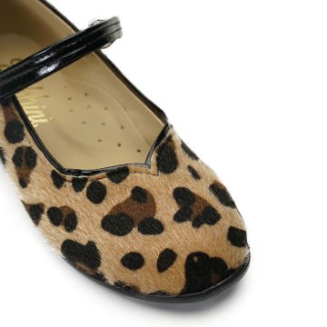 Love Leopar Vegan Deri Kız Çocuk Babet