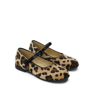 Love Leopar Vegan Deri Kız Çocuk Babet
