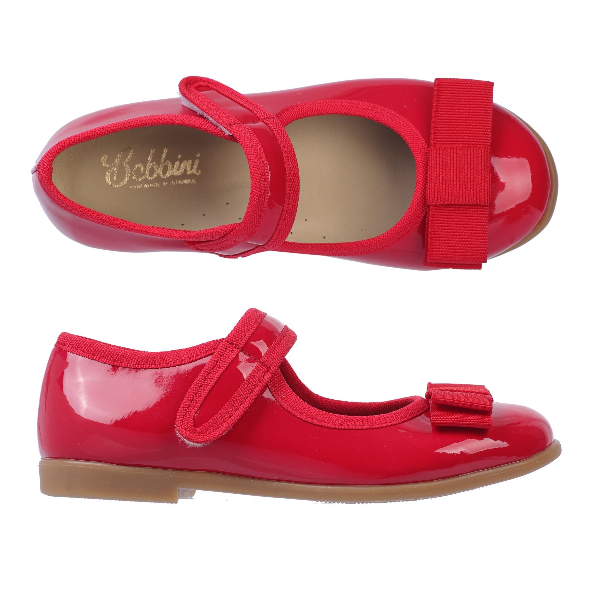 Chloe-Özel Gün Kırmızı Rugan Vegan Kız Çocuk Babet