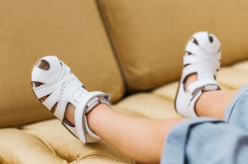 The First Step Children's Sandals White