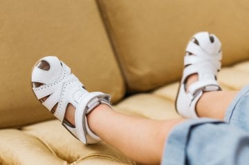 The First Step Children's Sandals White