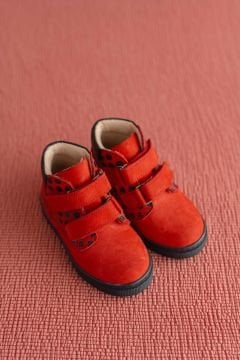 Bold - Puantiyeli Kırmızı  Cat  Kız Çocuk Bot