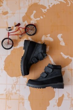 Timber- Gri Burun Korumalı Hakiki Deri Çocuk Bot