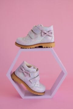 Serena-Lila Işıltılı Hakiki Deri Kız Çocuk Bot