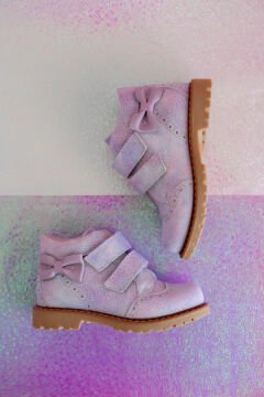 Serena-Lila Işıltılı Hakiki Deri Kız Çocuk Bot