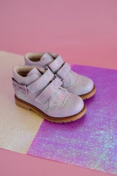 Serena-Lila Işıltılı Hakiki Deri Kız Çocuk Bot