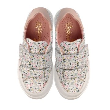 Gia - İki Cırtlı Çicekli Ortopedik Kız Çocuk Spor Ayakkabı