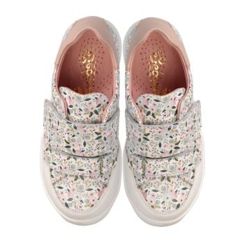Gia - İki Cırtlı Çicekli Ortopedik Kız Çocuk Spor Ayakkabı