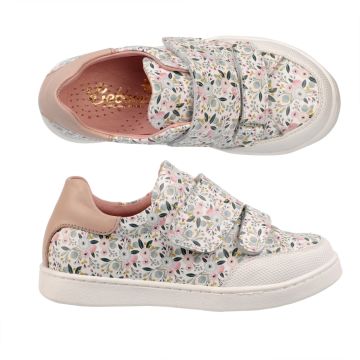 Gia - İki Cırtlı Çicekli Ortopedik Kız Çocuk Spor Ayakkabı
