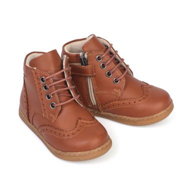 Classy-Taba Hakiki Deri Fermuarlı İlk Adım  Çocuk Bot