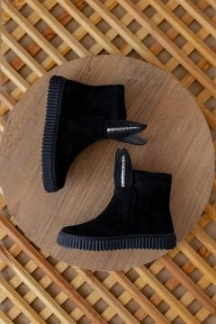 Rabbit-Siyah Hakiki Deri Kız Çocuk Bot