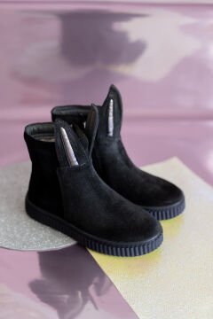 Rabbit-Siyah Hakiki Deri Kız Çocuk Bot