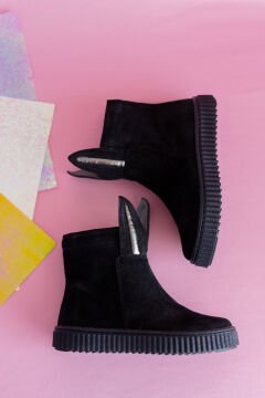 Rabbit-Siyah Hakiki Deri Kız Çocuk Bot