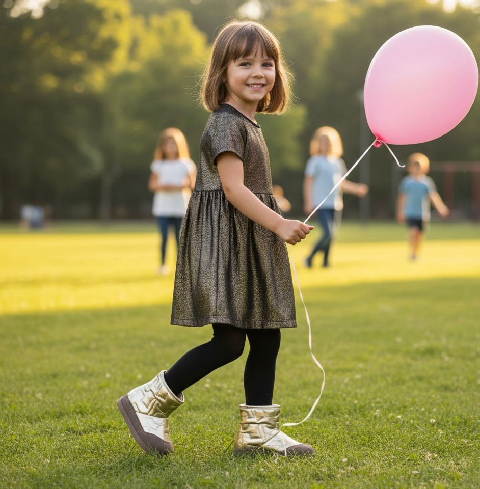 Heat Gold Kürklü Hakiki Deri Kız Çocuk Bot