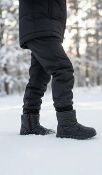 Heat Siyah Kürklü Hakiki Deri Çocuk Bot