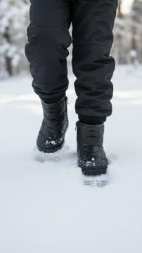 Heat Siyah Kürklü Hakiki Deri Çocuk Bot