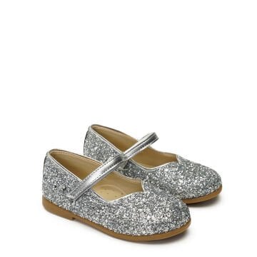 Love-Özel Gün Gümüş Simli Vegan Kız Çocuk Babet