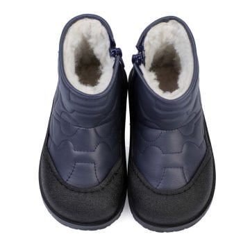 Heat Lacivert Kürklü Hakiki Deri Çocuk Bot