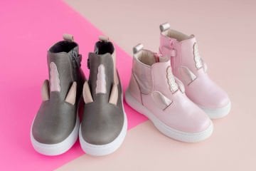 Pembe Unicorn Hakiki Deri Kız Çocuk Bot