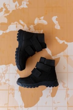 Helsinki-Siyah Hakiki Deri Çocuk Bot